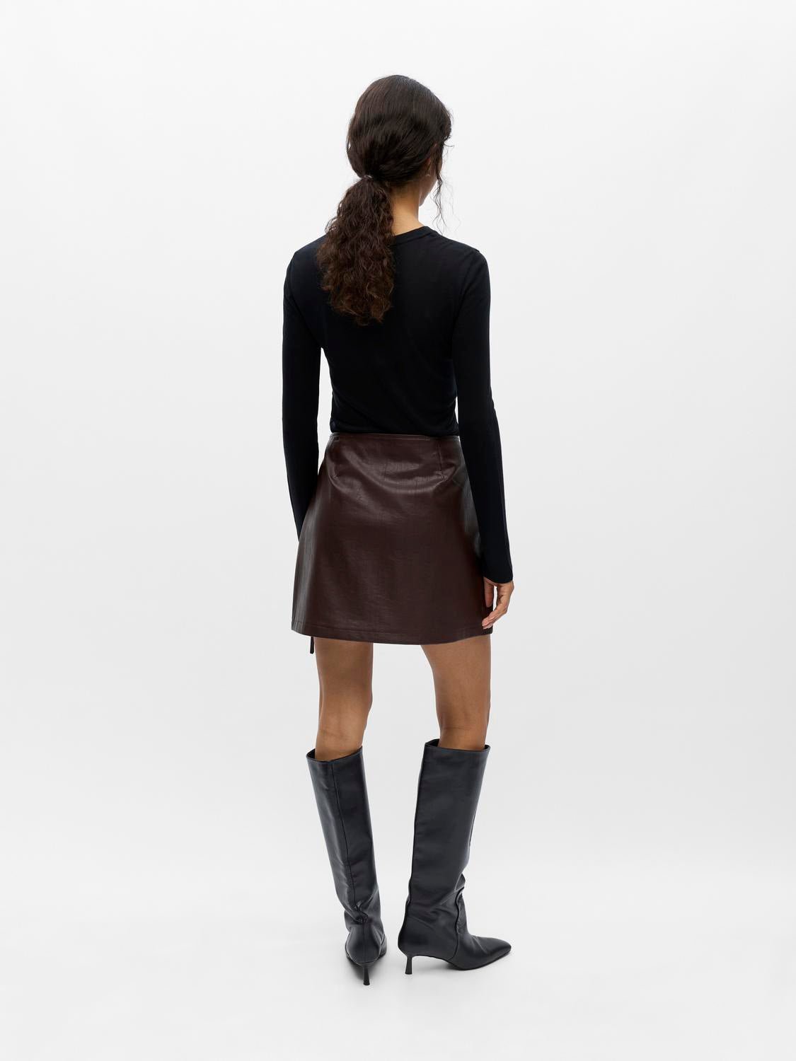 OBJOLIVE Short Skirt - Seal Brown - VERO MODA & VILA Bergvik
